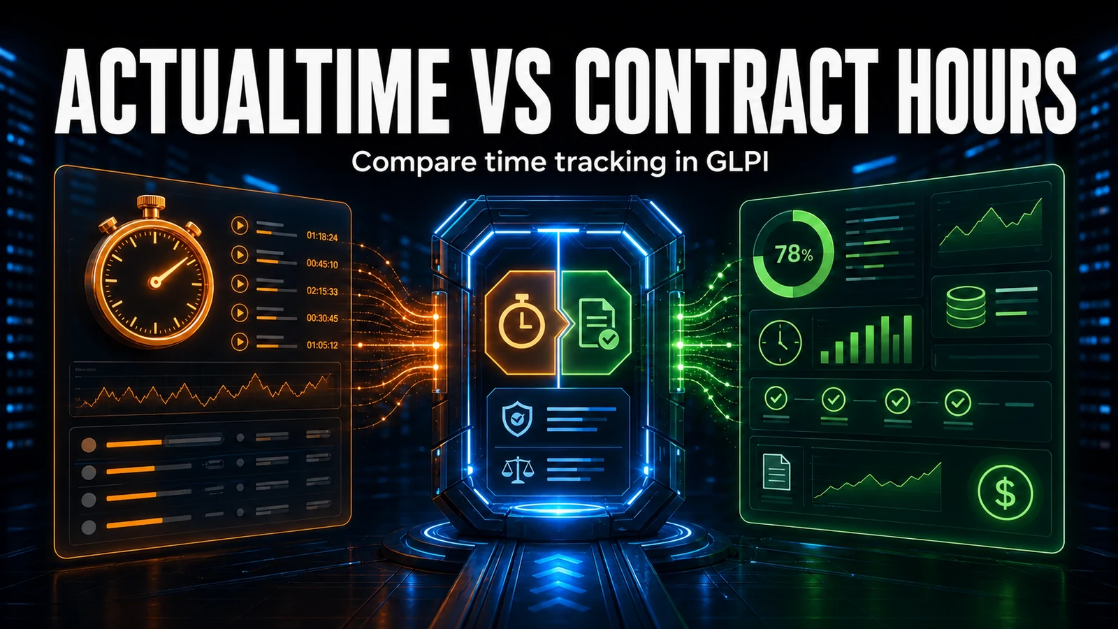 ActualTime vs Contract Hours: Time Tracking in GLPI