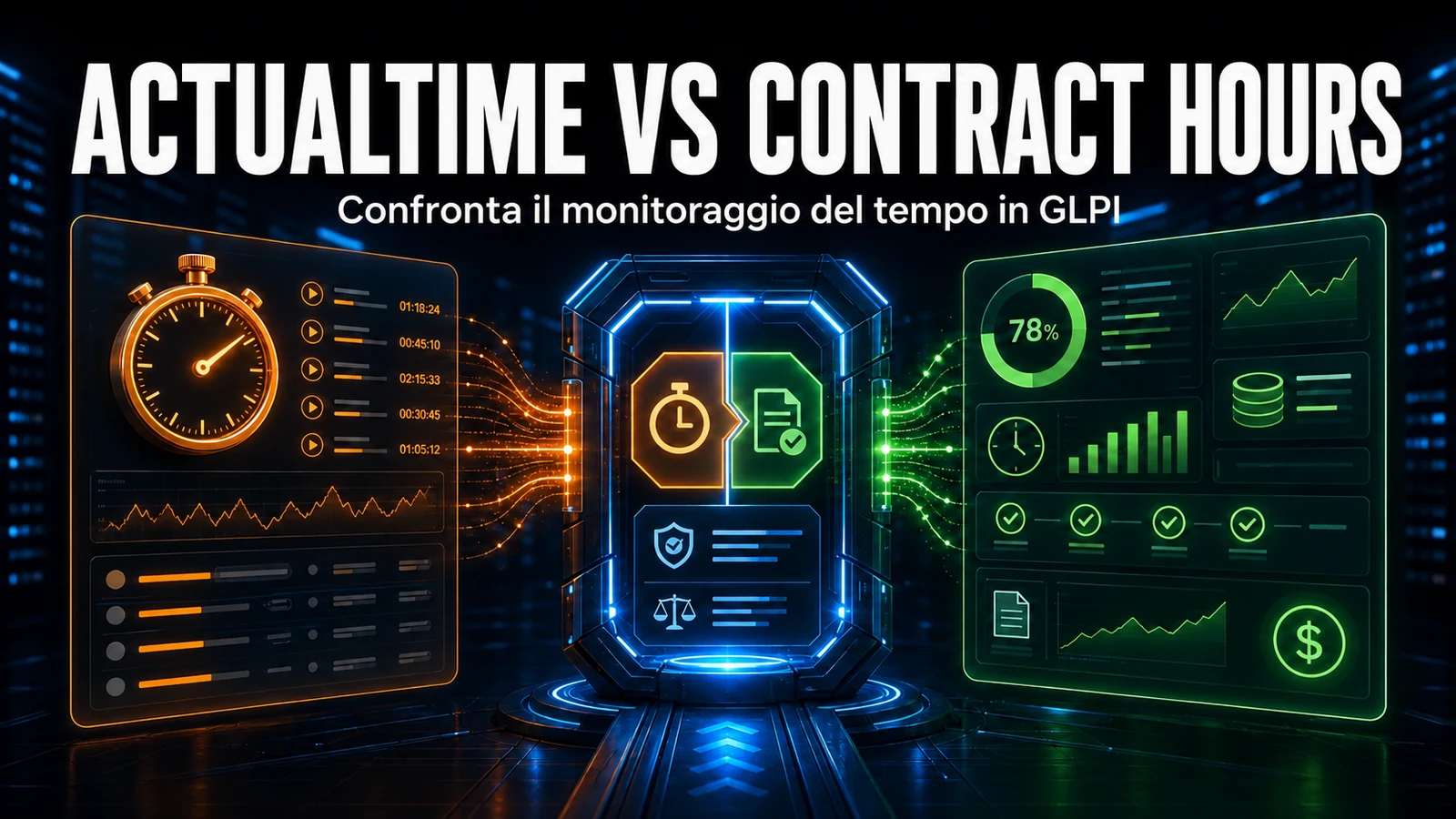 ActualTime vs Contract Hours: Monitoraggio del Tempo in GLPI