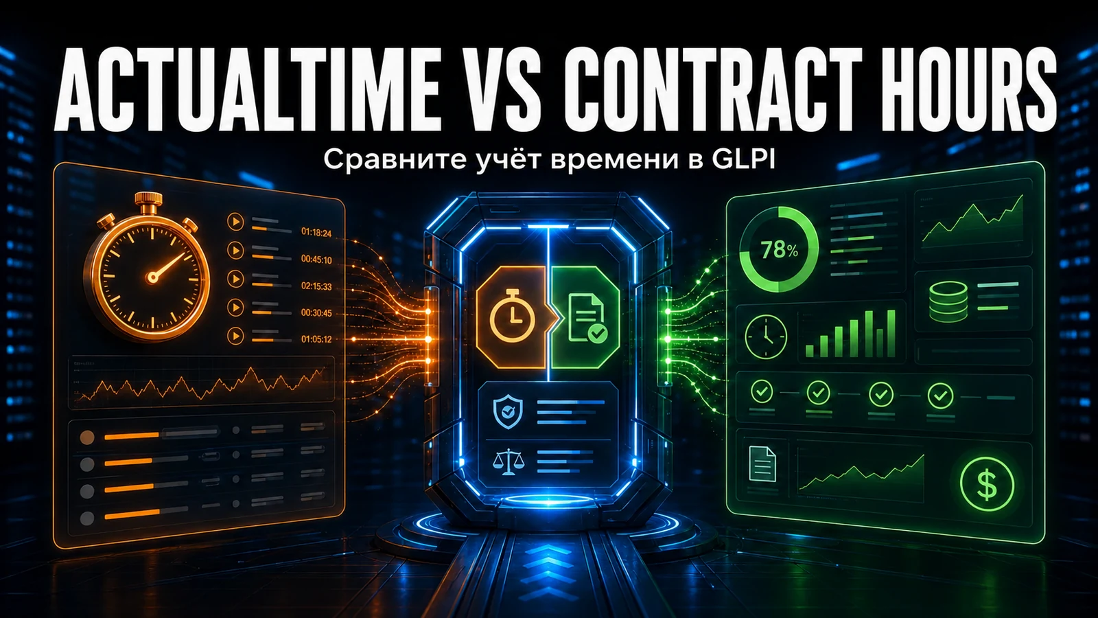 ActualTime и Contract Hours: учёт времени в GLPI