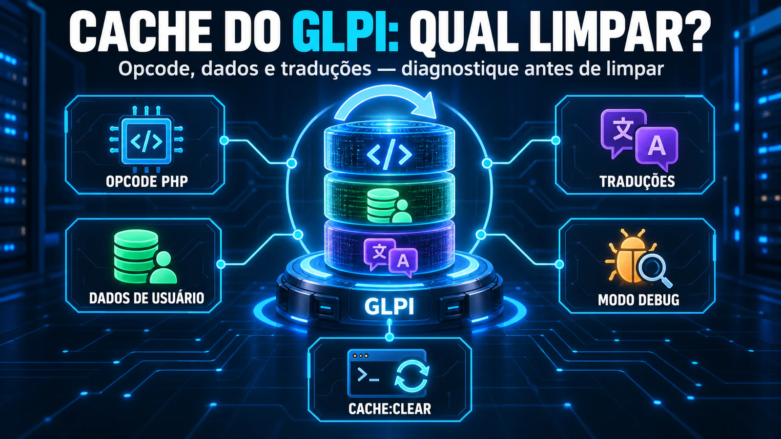 Cache do GLPI: por que sua alteração não aparece na tela
