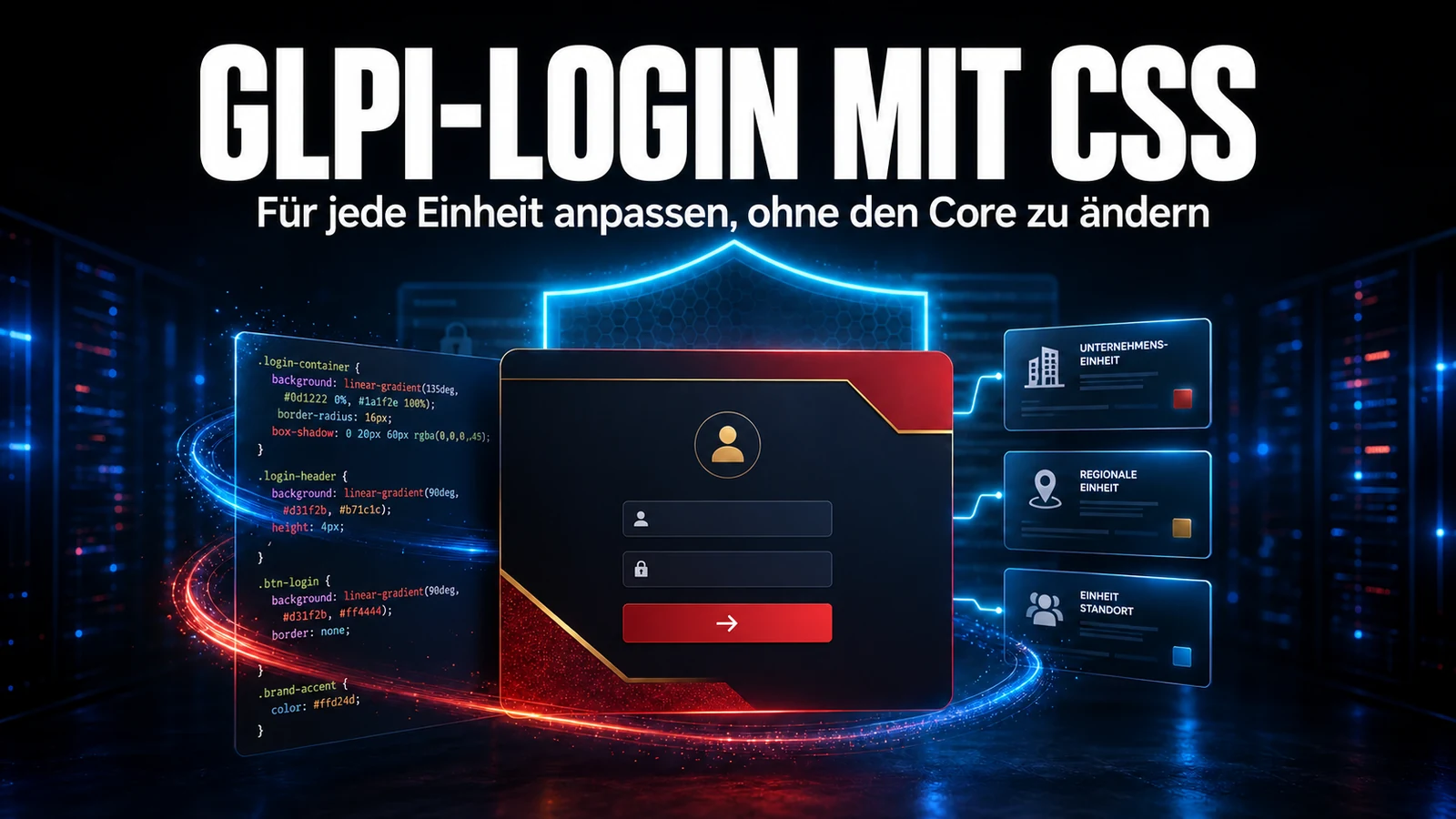 So gestalten Sie die GLPI-Anmeldeseite mit CSS pro Einheit
