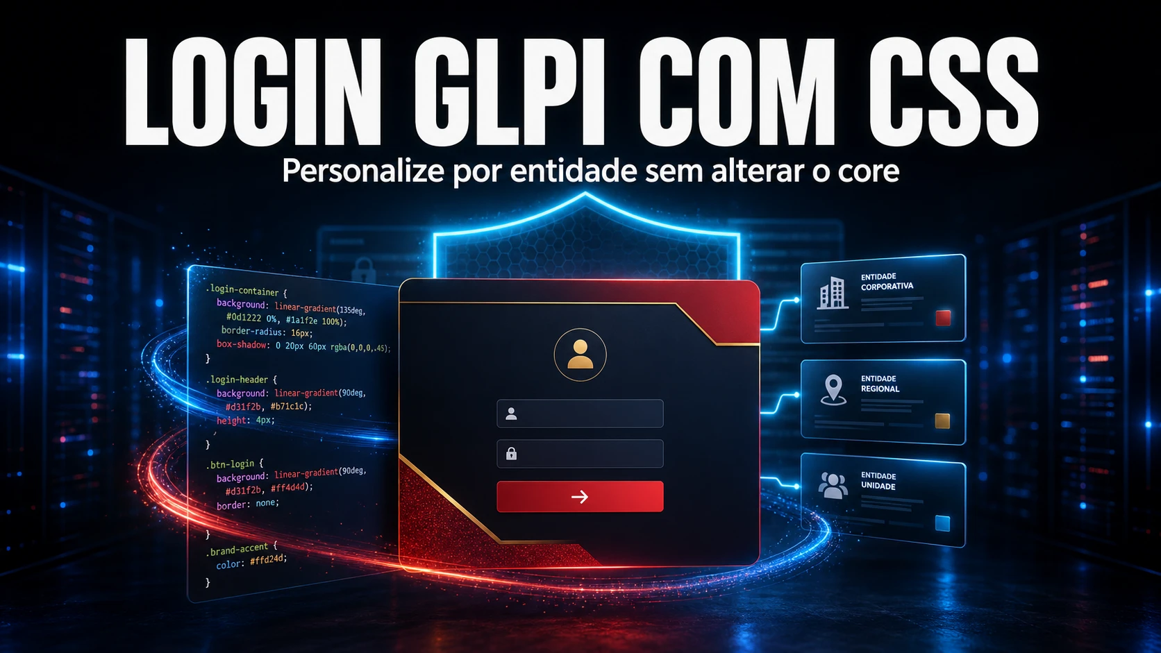 Como configurar o ecrã de login do GLPI com CSS por entidade