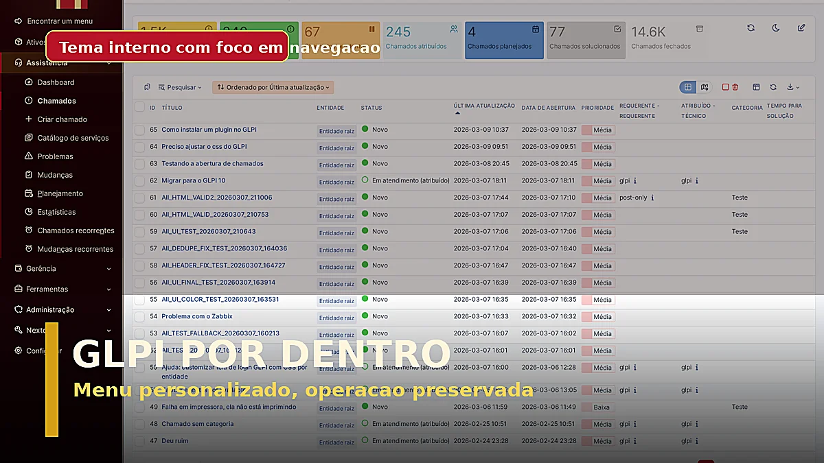 Cómo personalizar el interior de GLPI con CSS por entidad