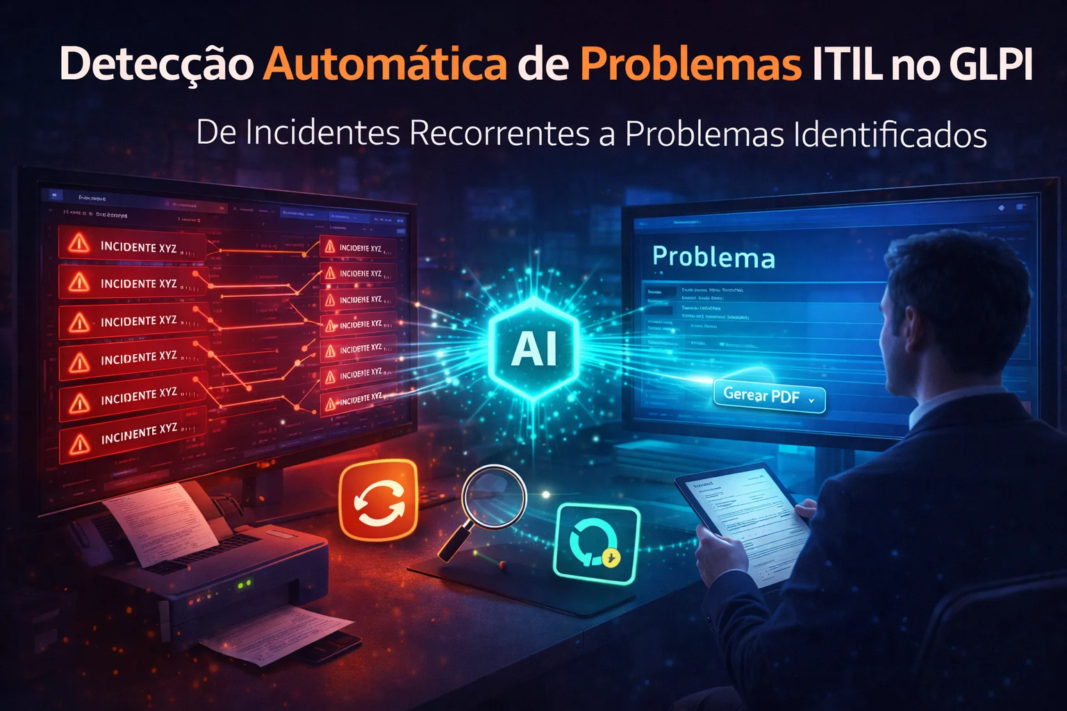 Detección automática de problemas ITIL en GLPI