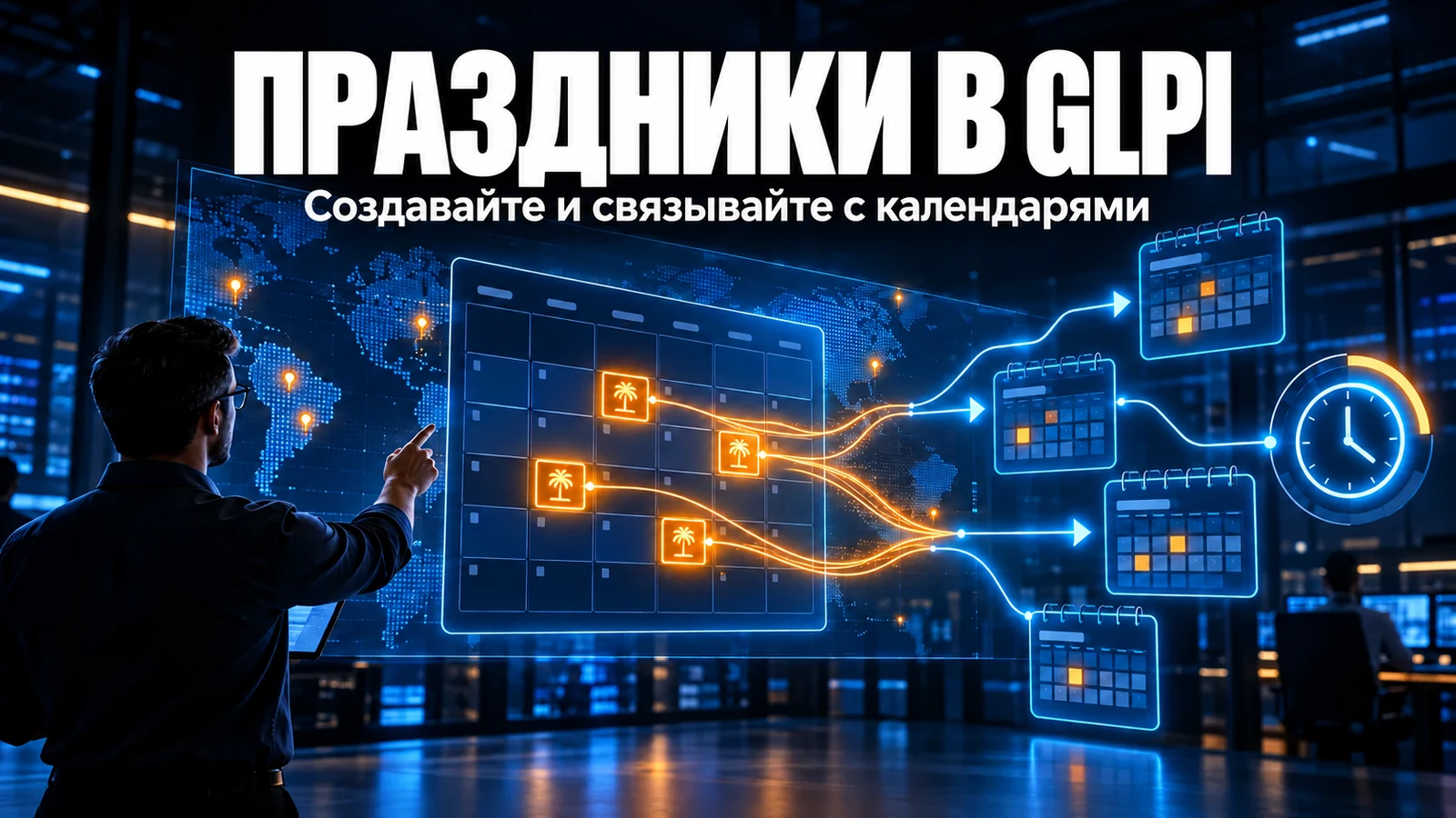 Праздники в GLPI: сформируйте праздники любой страны и привяжите их к календарям за один раз