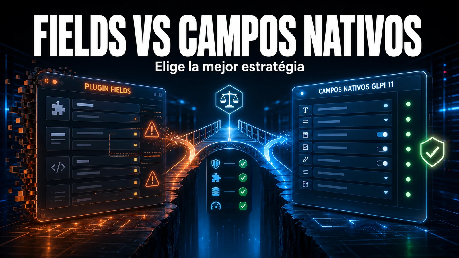 Plugin Fields vs campos personalizados nativos en GLPI 11