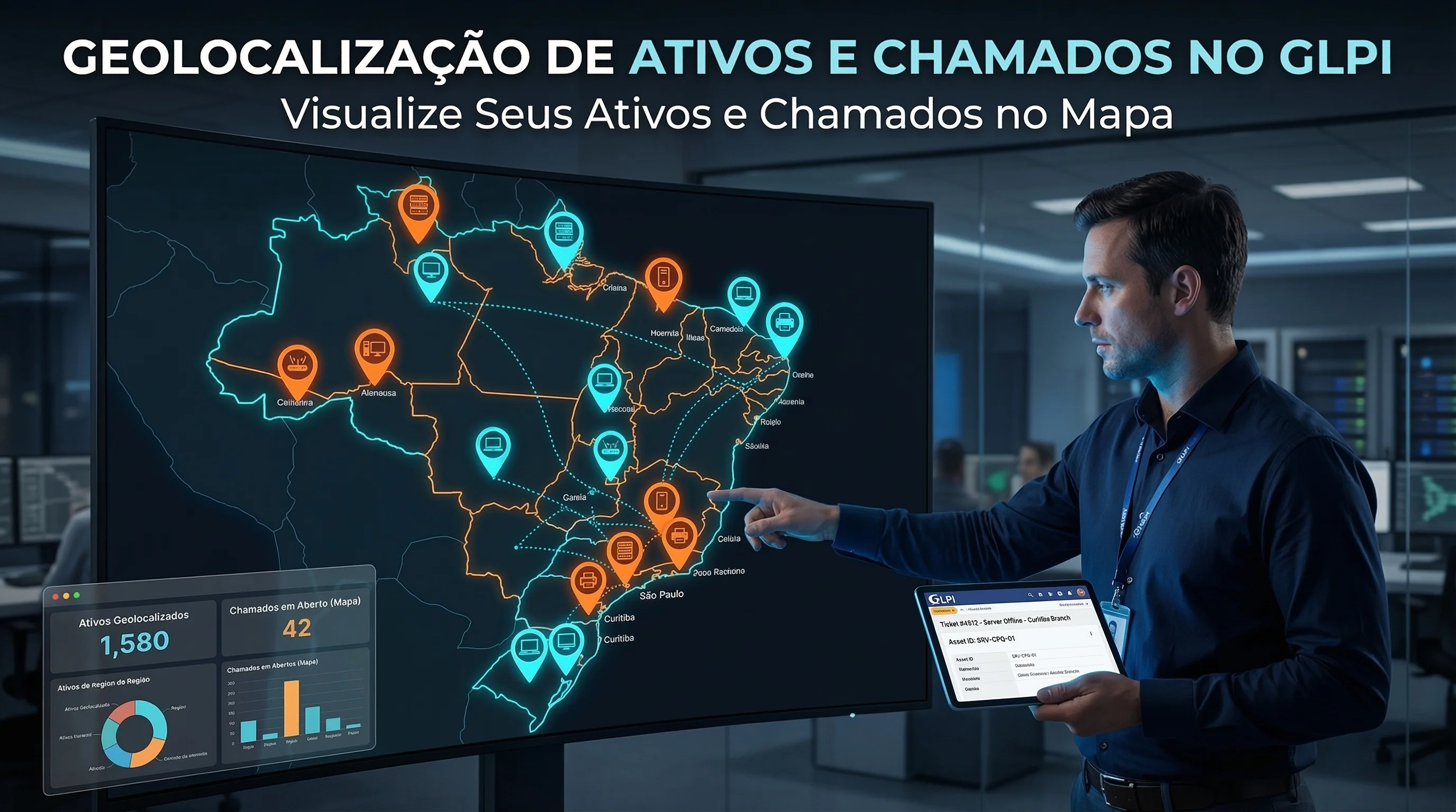 Geolocation of assets and tickets in GLPI