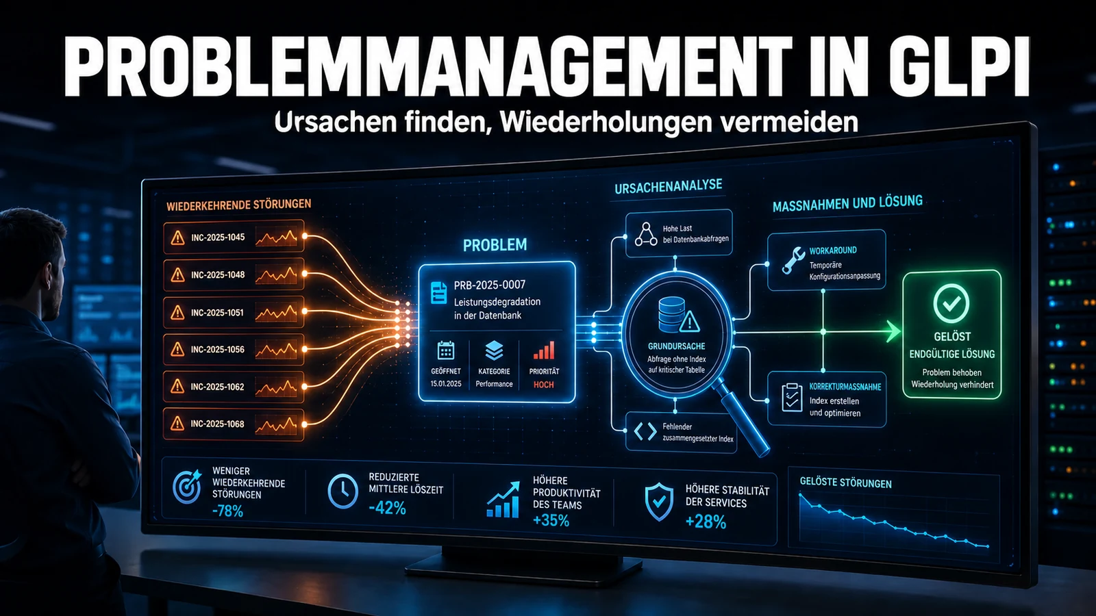 Problemmanagement im GLPI: Störung vs. Problem in der Praxis