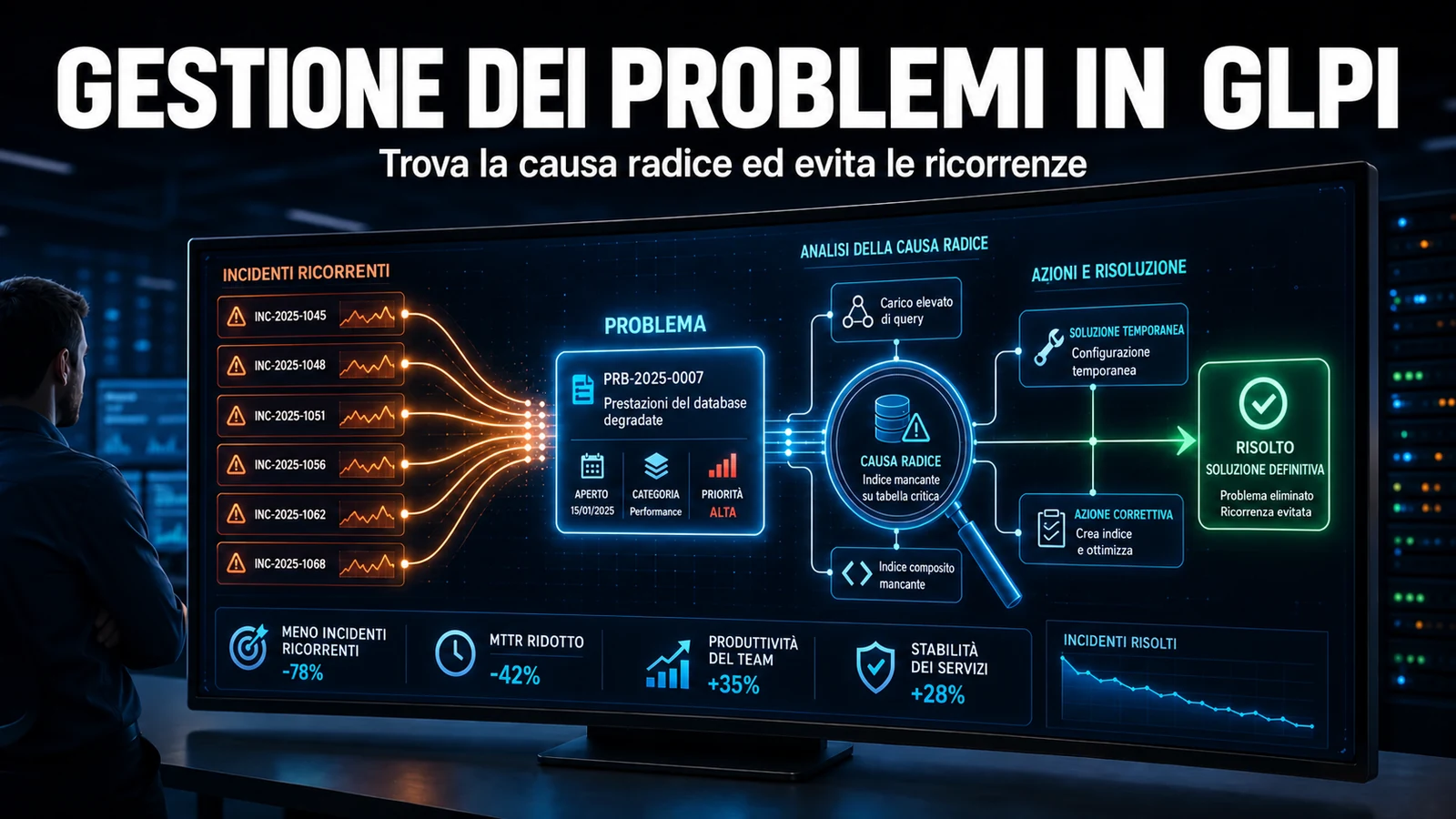 Gestione dei Problemi in GLPI: Incidente vs Problema nella Pratica