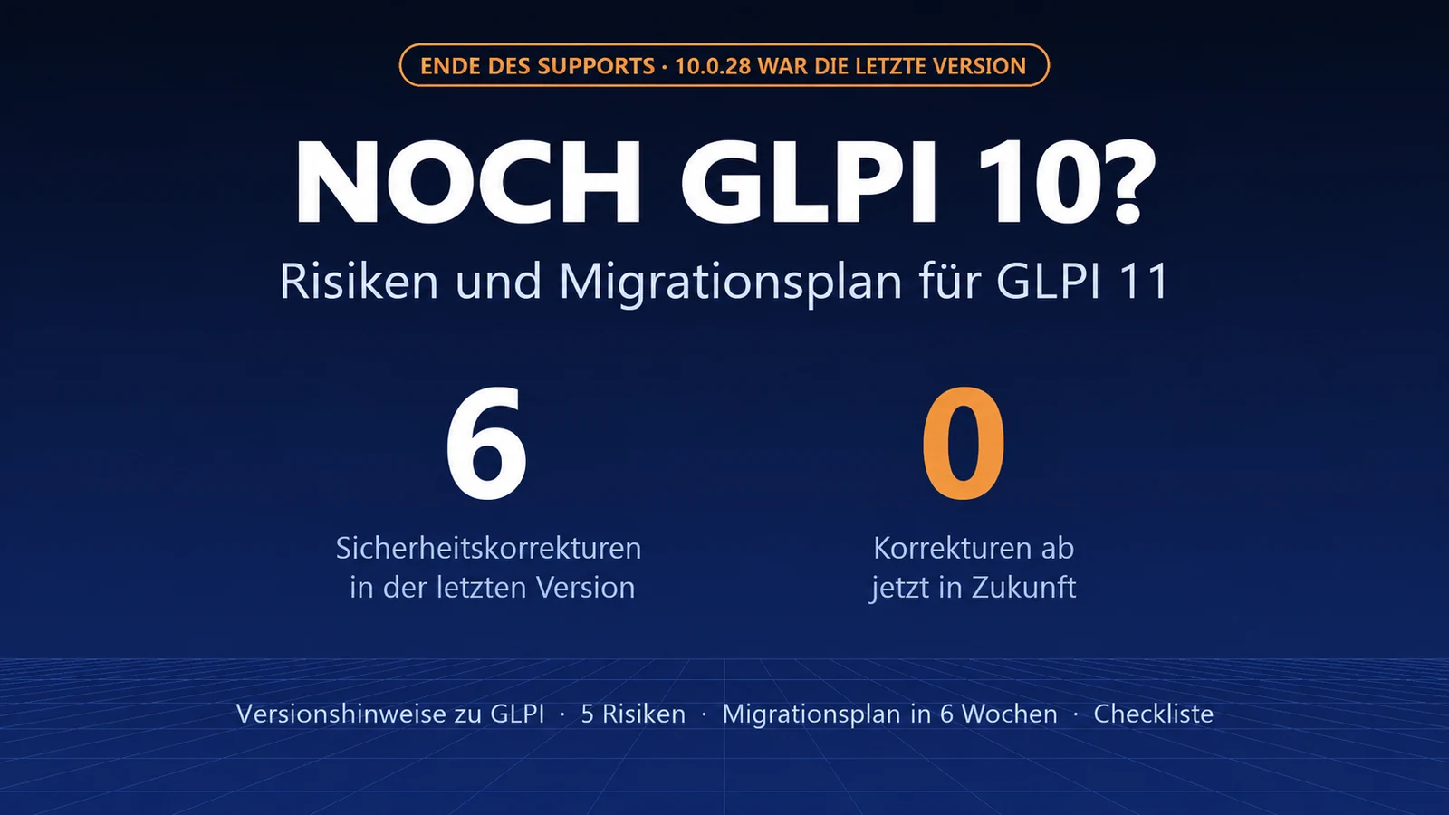 Noch auf GLPI 10? Die Risiken des Bleibens und der Fahrplan zur Migration auf 11