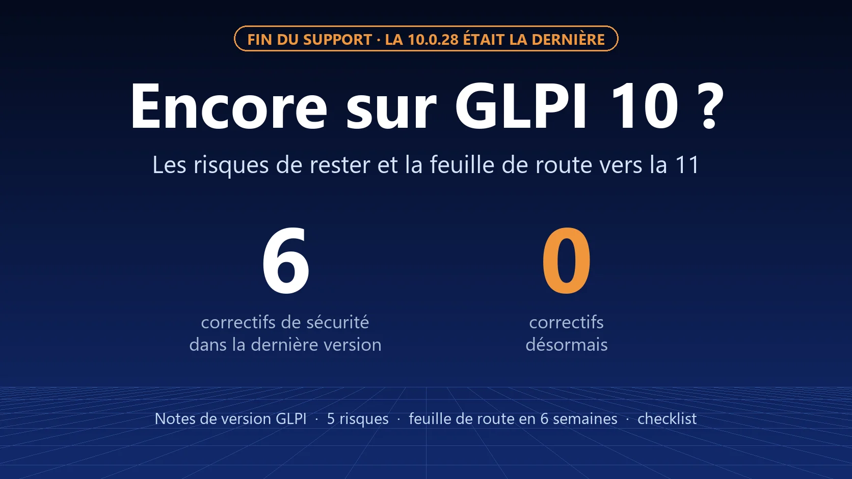 Encore sous GLPI 10 ? Les risques de rester et la feuille de route vers la 11