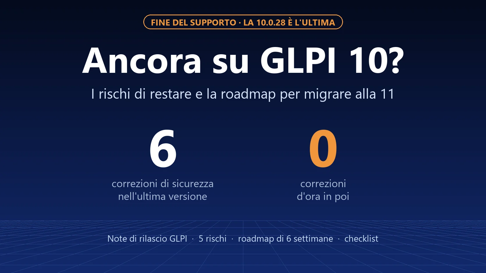 Ancora su GLPI 10? I rischi di restare e la roadmap per passare alla 11