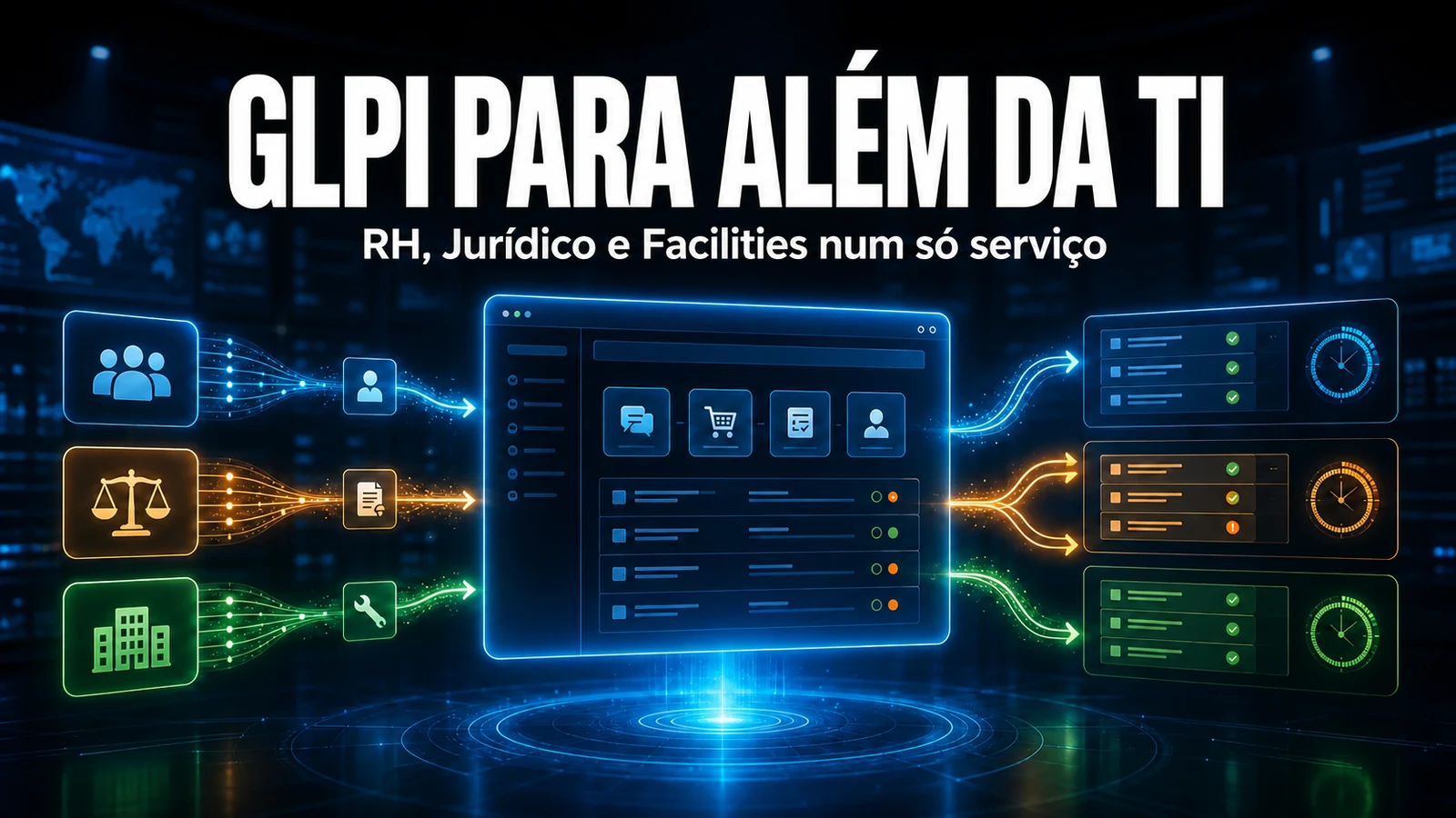 GLPI para além da TI: atendimento para RH, Jurídico e Facilities