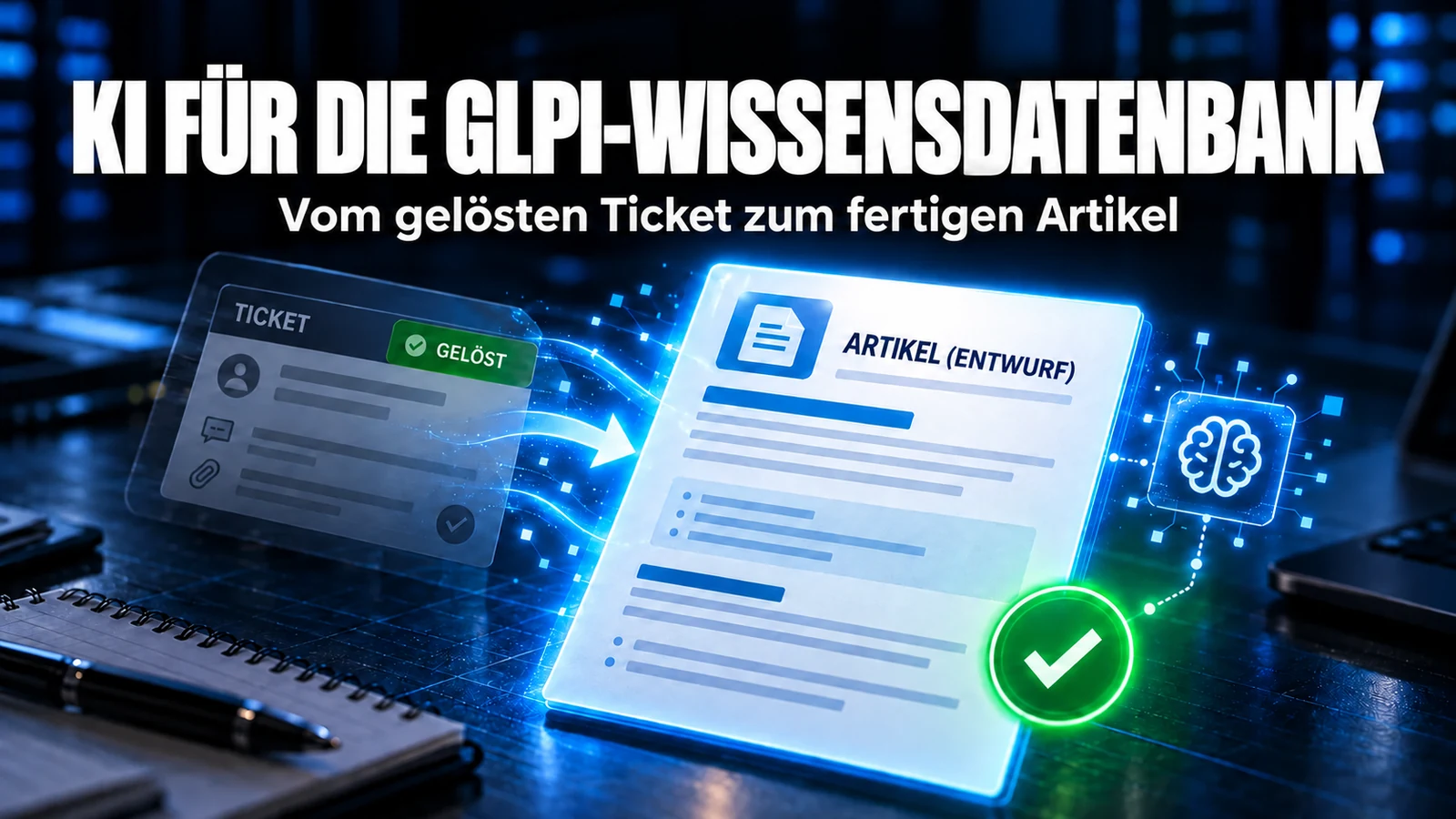 KI in der Wissensdatenbank des GLPI: vom gelösten Ticket zum fertigen Artikel