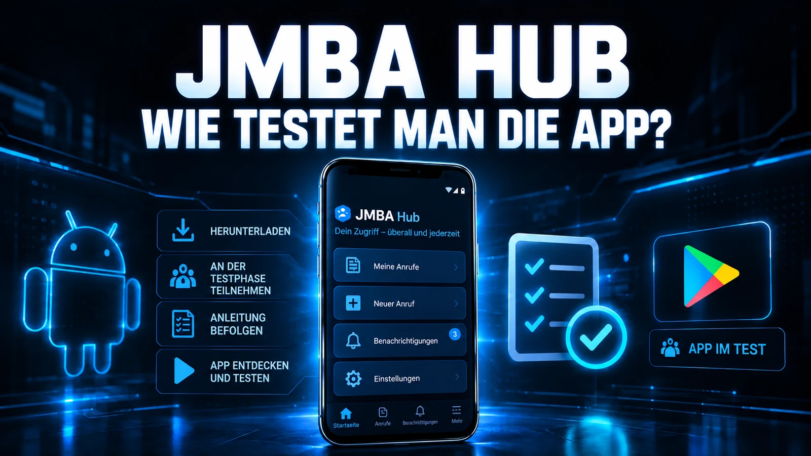 JMBA Hub: Wie testet man die App?