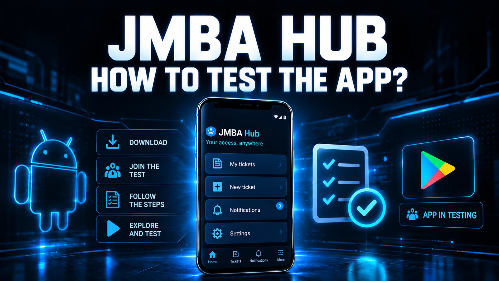 JMBA Hub: how to test the app?