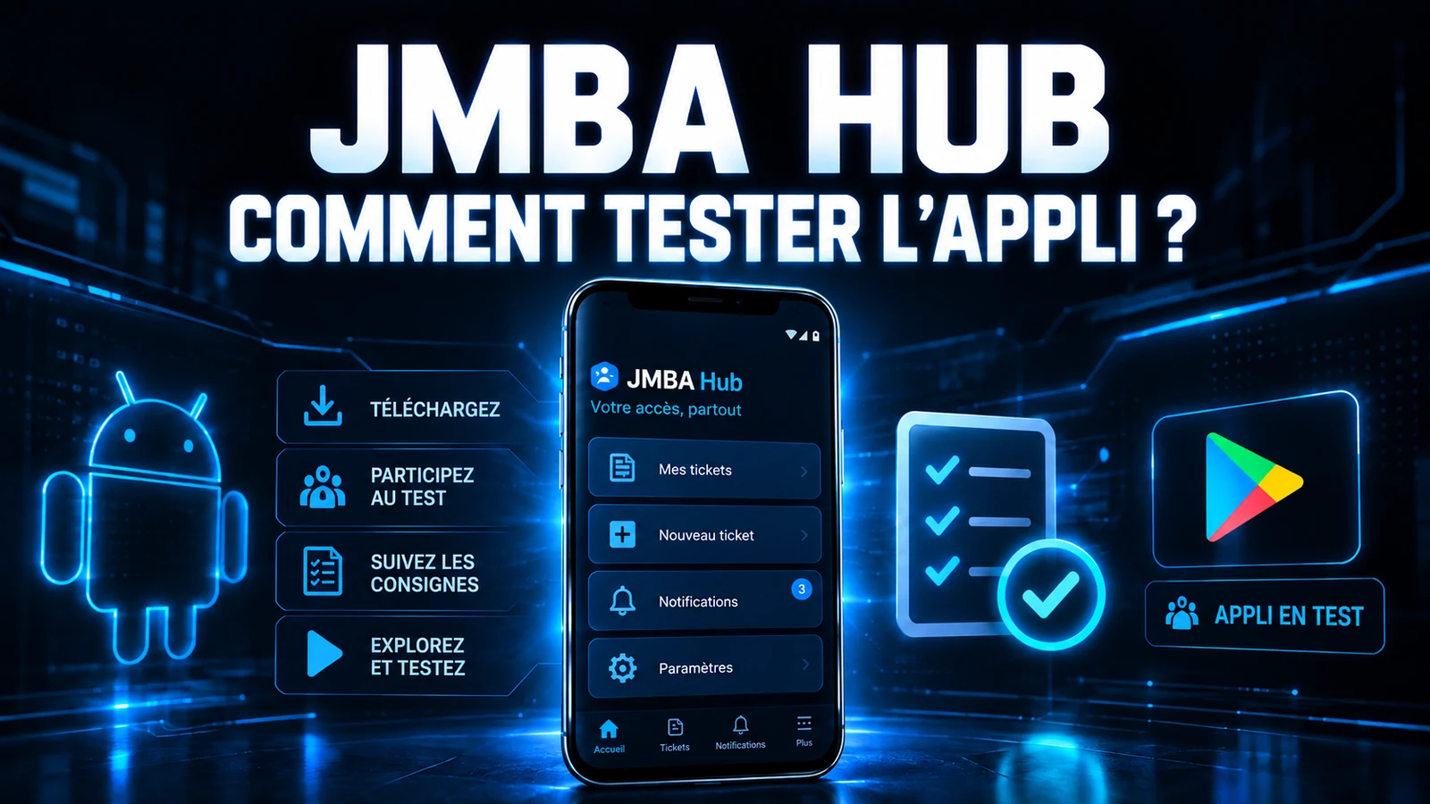JMBA Hub : comment tester l'appli ?