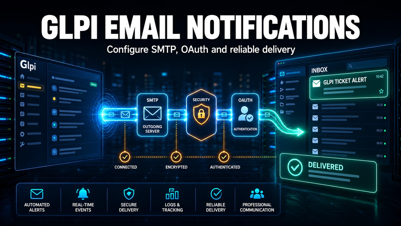 GLPI Email Notifications: Complete Configuration Guide