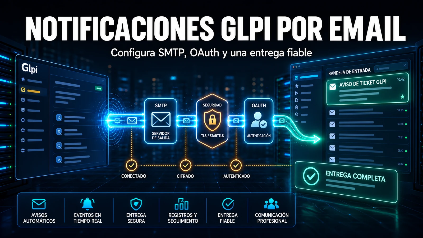 Notificaciones por Email en GLPI: Guía Completa de Configuración