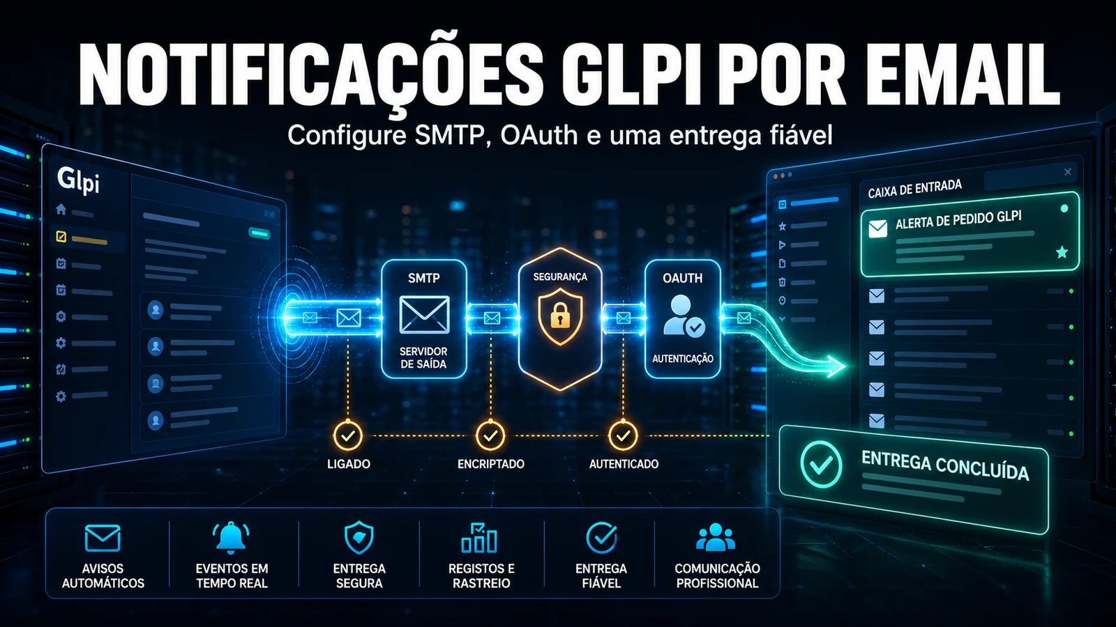 Notificações do GLPI por Email: Guia Completo de Configuração