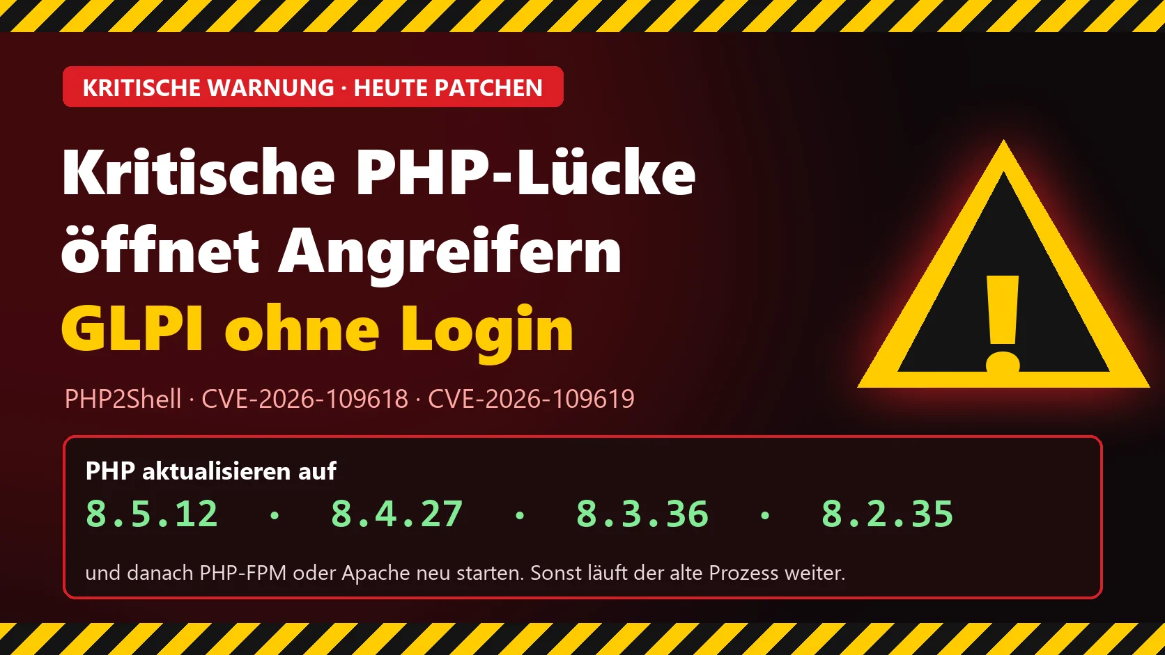 PHP2Shell: Kritische Schwachstelle in PHP gefährdet GLPI. Vollständiger Leitfaden zum Prüfen, Korrigieren und Untersuchen