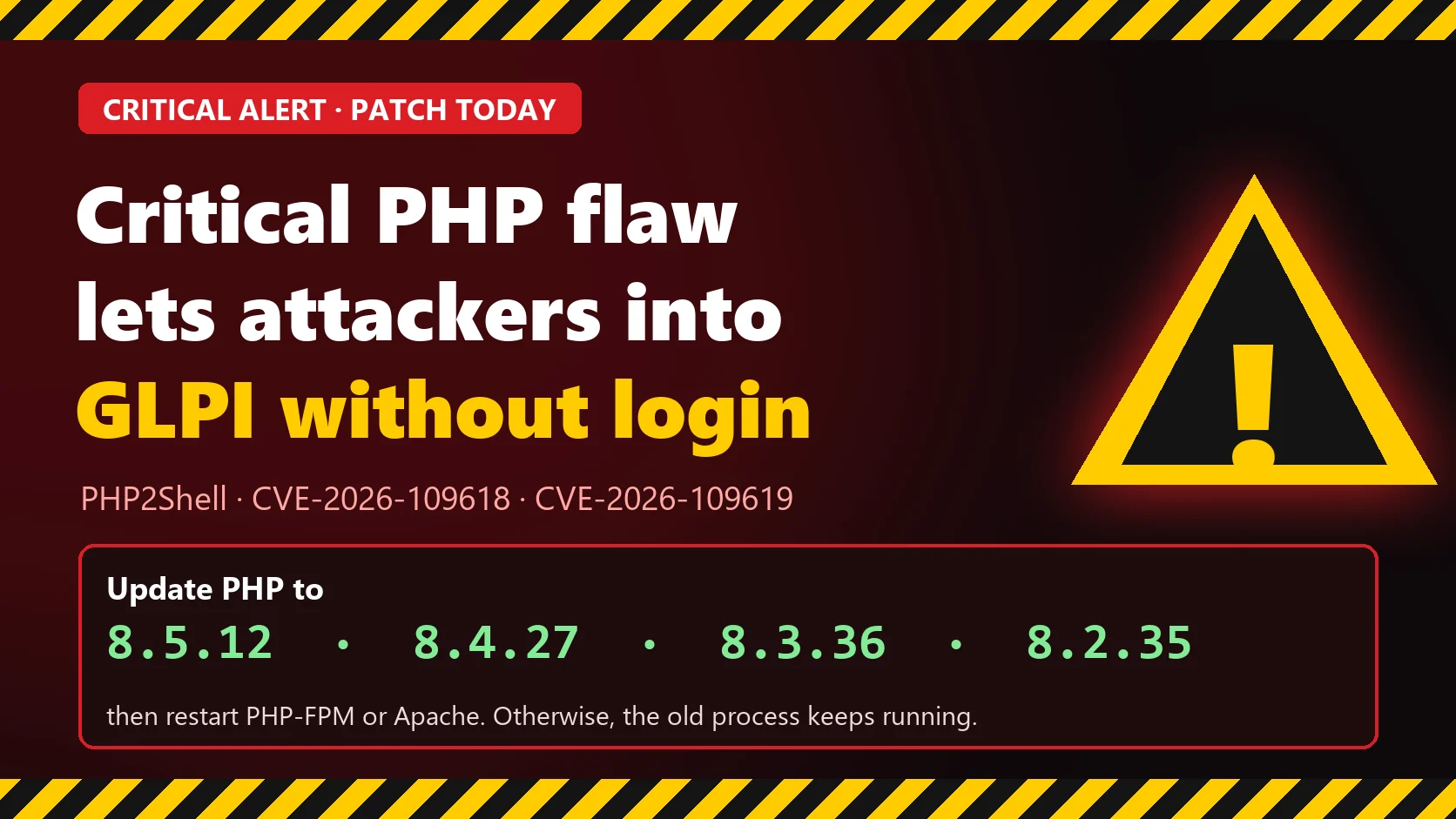 PHP2Shell: critical PHP flaw exposes GLPI. Complete guide to check, fix and investigate