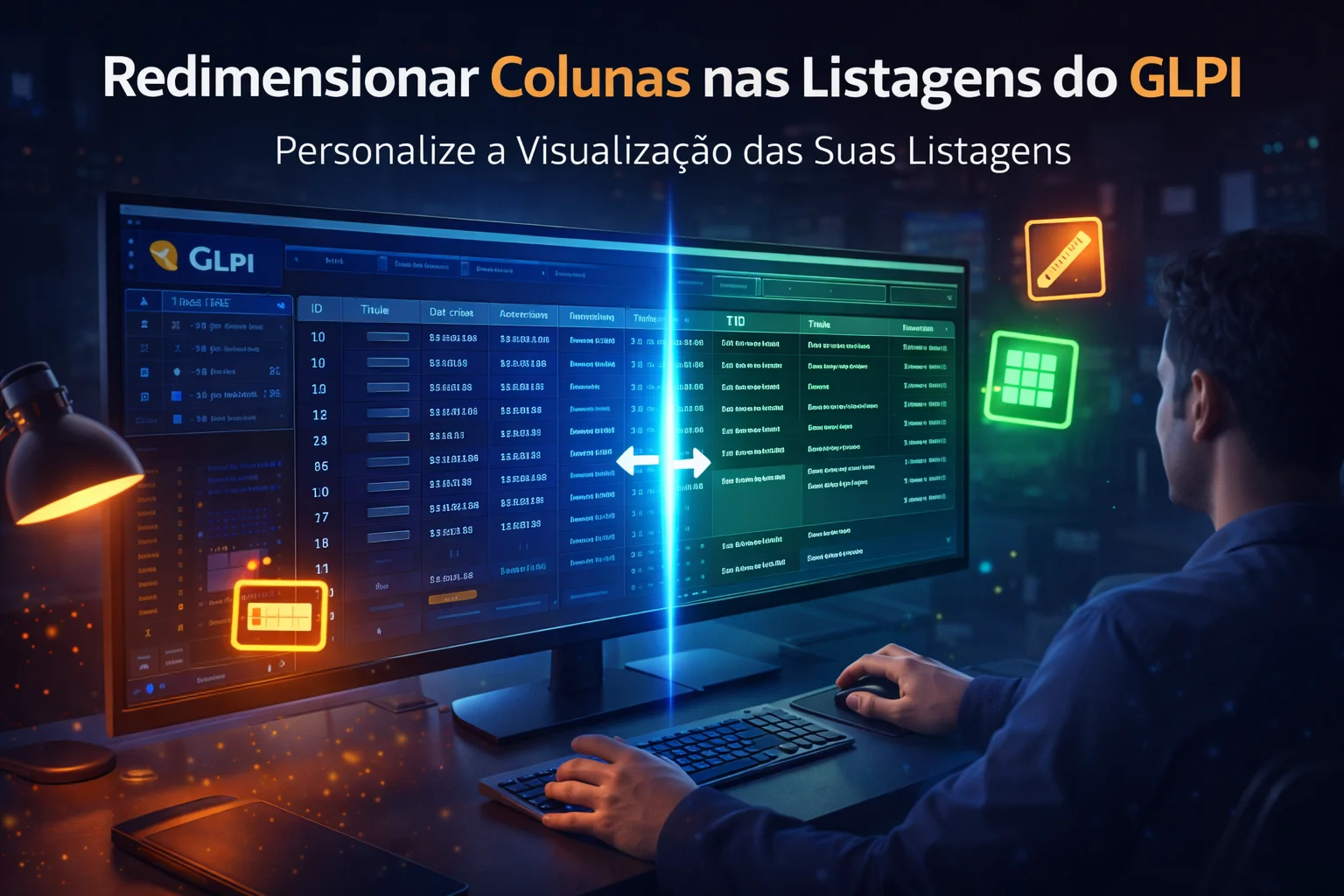 Redimensionar colunas nas listagens do GLPI