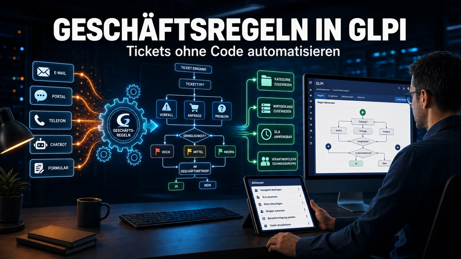 Geschäftsregeln in GLPI: Automatisierung ohne Code