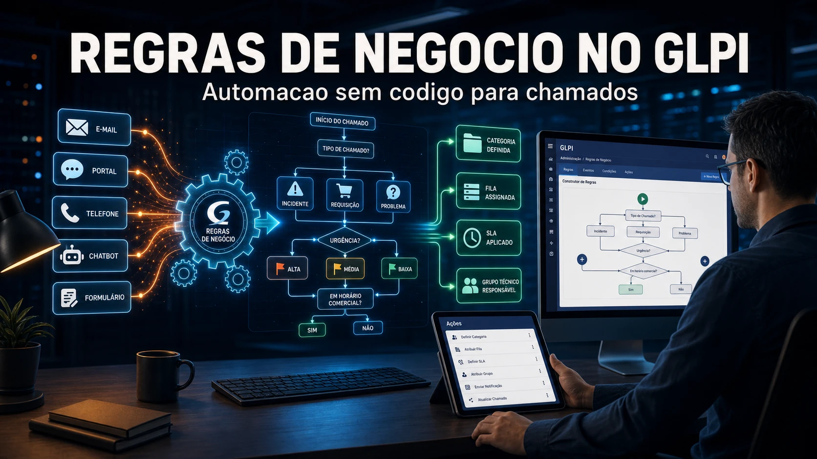 Regras de Negócio no GLPI: Automação sem Código