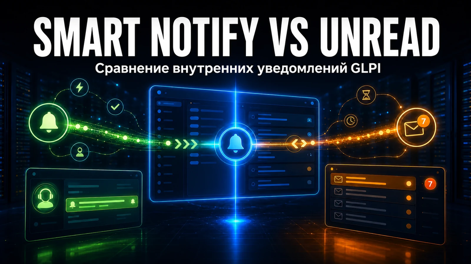 Smart Notify или Unread: внутренние уведомления в GLPI