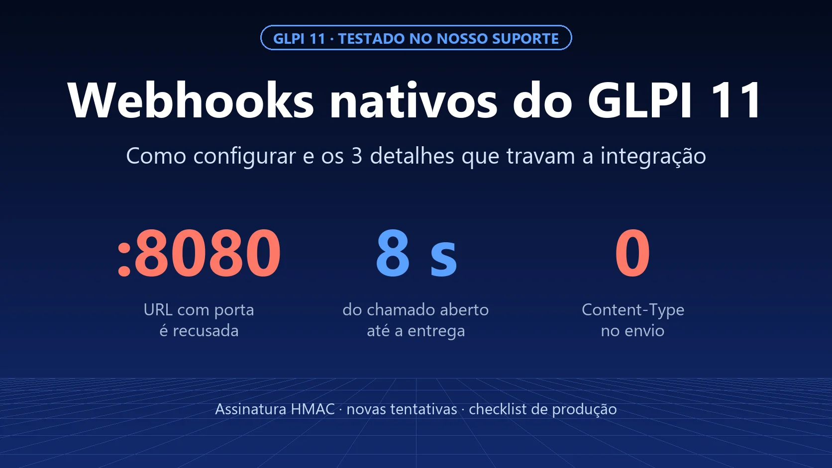 Webhooks nativos do GLPI 11: como configurar e os 3 detalhes que travam a integração